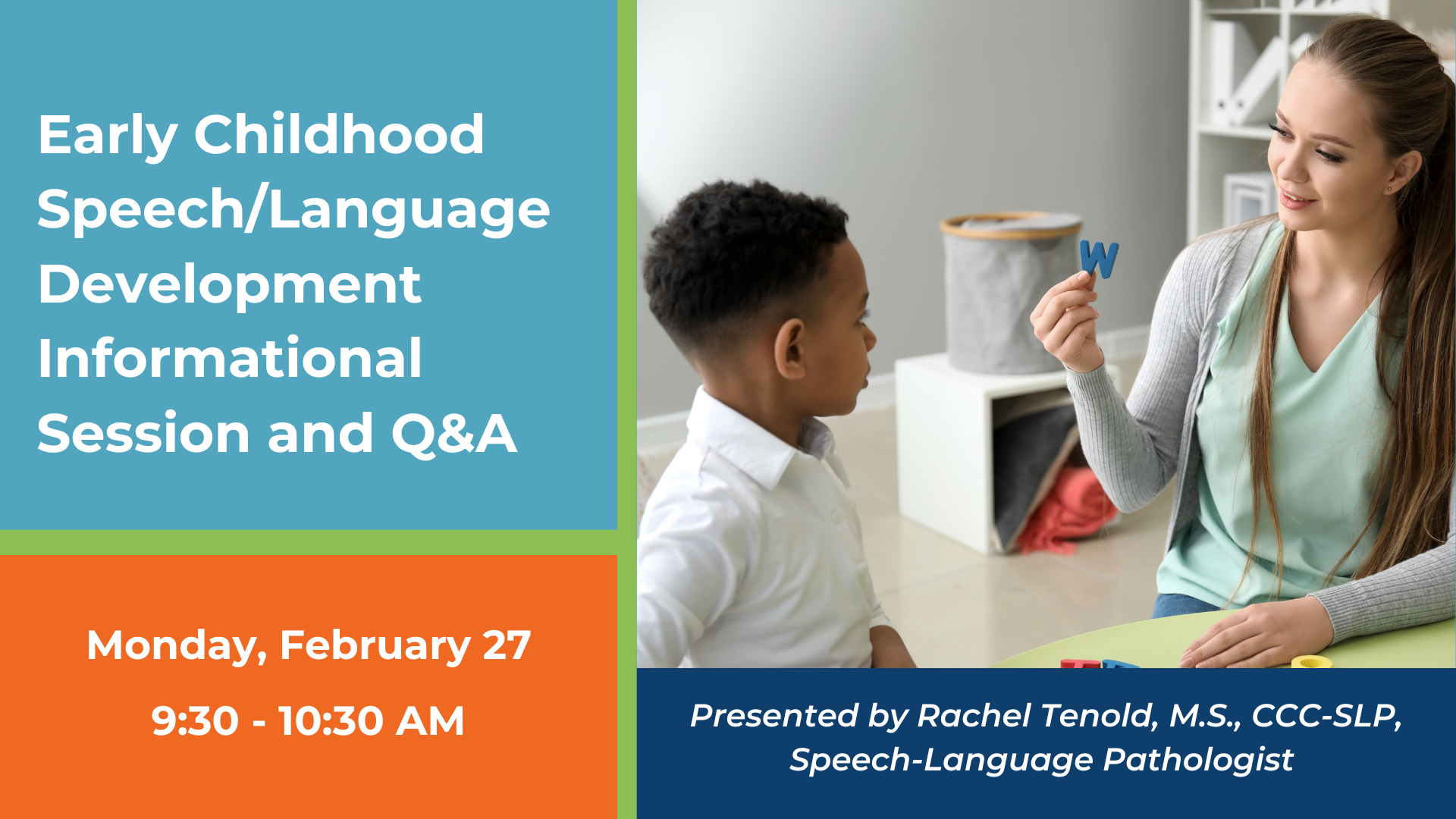 Early Childhood Speech/Language Development Informational Session and Q